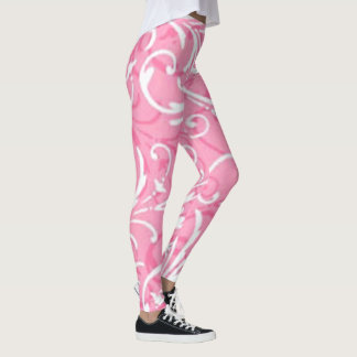 Leggings Leggencias de patrones de giro rosado