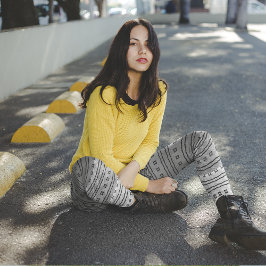 Leggings Leggencias de patrones de gradiente gris negro