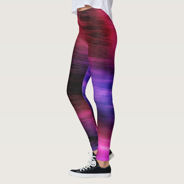Leggings Leggencias de patrones de ondas coloridas (Izquierda)