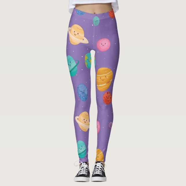 Leggings Leggencias de planetas felices (Anverso)