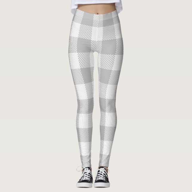 Leggings Leggencias de protección de búfalo blanco y gris d (Anverso)