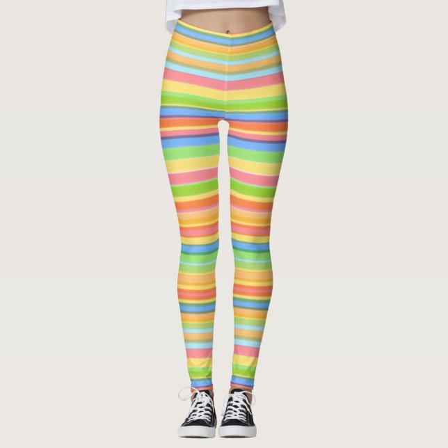 Leggings Leggencias de rayas modernas (Anverso)