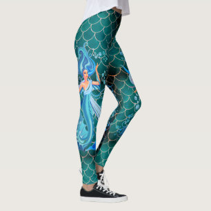 Leggings Leggencias de sirena, el entrenamiento de Blue Aqu