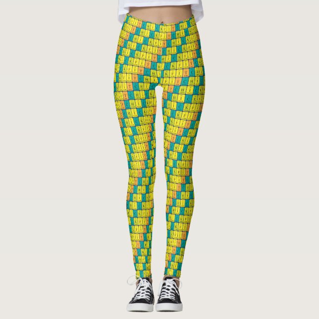 Leggings Leggencias de tablas periódicas FitChick 2 (Anverso)