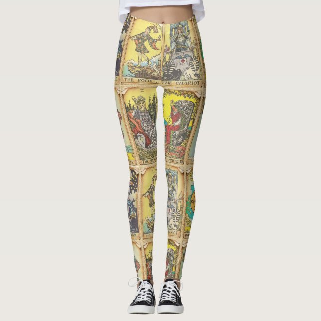Leggings Leggencias de tarjetas antigüas Tarot - Guay (Anverso)