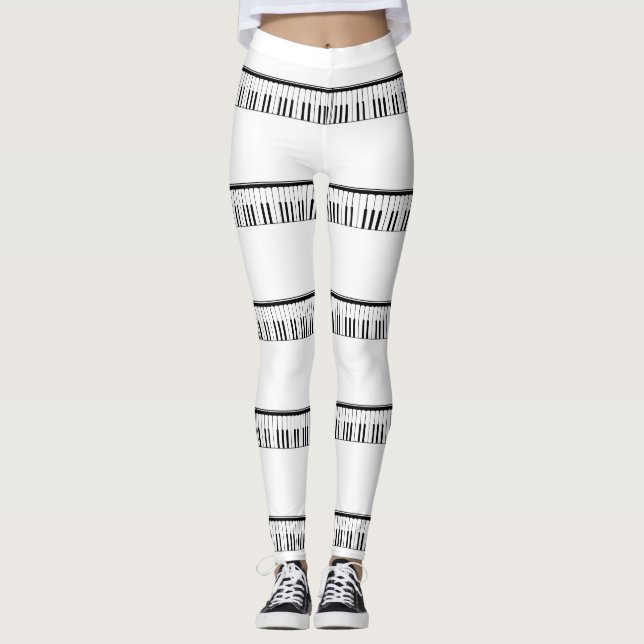 Leggings Leggencias de teclado de piano (Anverso)