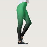 Leggings Leggencias de tonos negros verdes<br><div class="desc">Un patrón oscuro simple,  el color degradado se desvanece de verde a negro.</div>