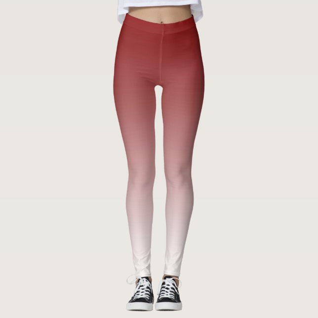Leggings Leggencias de tonos rojos y blancos de moda (Anverso)