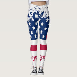 Leggings Leggencias de verano de la bandera estadounidense