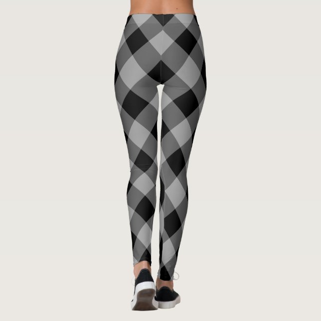 Leggings Leggencias de verificación en negro y gris (Reverso)