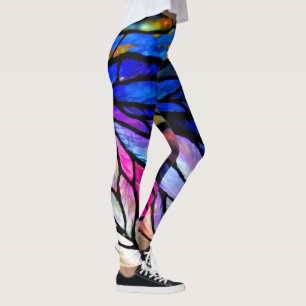 Leggings Leggencias de vidrio manchado estilo Tiffany