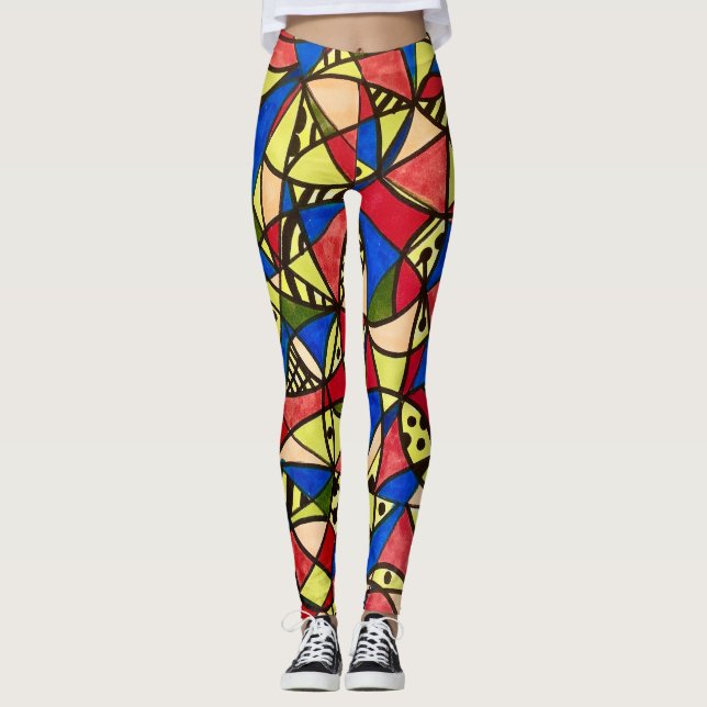 Leggings Leggencias de vidrio manchado para todo el año (Anverso)