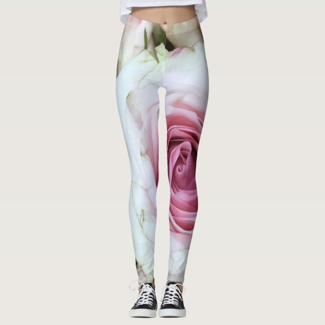 Leggings Leggencias de yoga rosa rosa (Anverso)