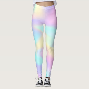 Leggings Leggencias del arcoiris holográficas Pastel