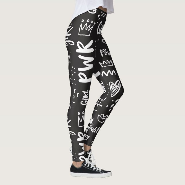 Leggings Leggencias Del Festival Blanco Y Negro (Derecha)
