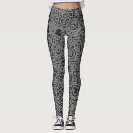 Leggings Leggencias del patrón de Doodle
