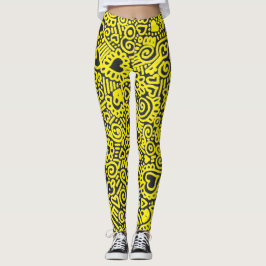 Leggings Leggencias del patrón de Doodle
