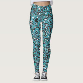 Leggings Leggencias del patrón de Doodle