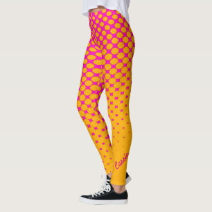 Leggings Leggencias del patrón de gradiente amarillo de Nar