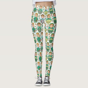 Leggings Leggencias del patrón de muñeca de nidificación