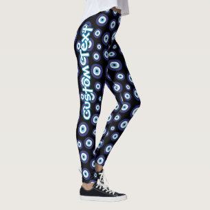 Leggings Leggencias del patrón de ojos malvados griegos