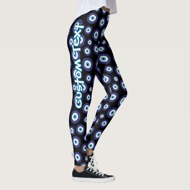 Leggings Leggencias del patrón de ojos malvados griegos (Derecha)