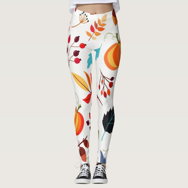 Leggings Leggencias del patrón de otoño (Anverso)