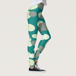 Leggings Leggencias del patrón de puntos ovalados felices v