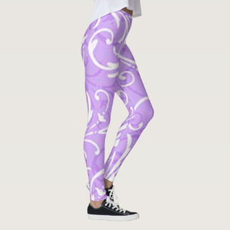 Leggings Leggencias del patrón de rotación púrpura