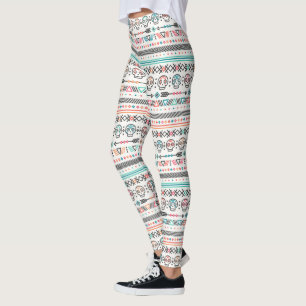 Leggings Leggencias del patrón nativo americano aztecas y c