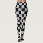 Leggings Leggencias deportivas de verificación gris negra<br><div class="desc">Leggencias marcadas en negro y gris</div>