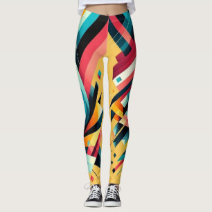 Leggings Leggencias - Diseño geométrico colorido