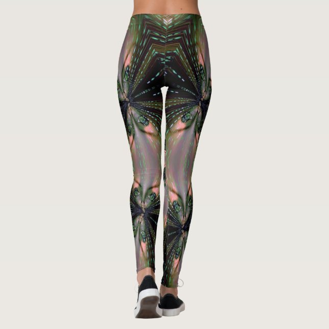Leggings Leggencias elegantes con extraterrestres verdes (Reverso)