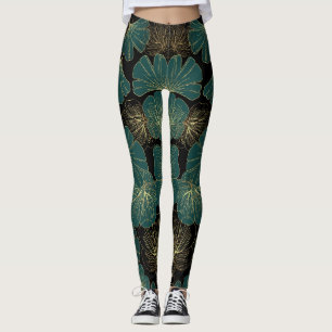 Leggings Leggencias elegantes de hojas - F moderno y cómodo