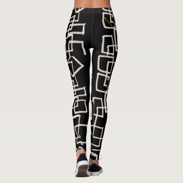 Leggings Leggencias en blanco y negro (Reverso)