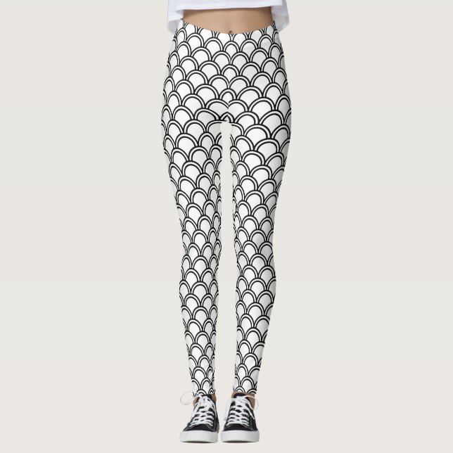 Leggings Leggencias en blanco y negro (Anverso)