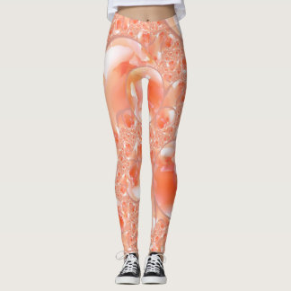 Leggings Leggencias en un diseño floral de melocotón y crem