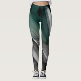 Leggings Leggencias Fitness Resumen Arte Esmeralda Verde