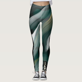 Leggings Leggencias Fitness Resumen Arte Esmeralda Verde