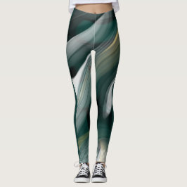 Leggings Leggencias Fitness Resumen Arte Esmeralda Verde