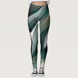 Leggings Leggencias Fitness Resumen Arte Esmeralda Verde