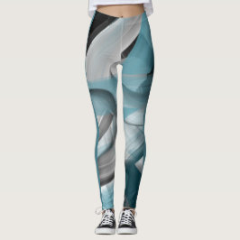 Leggings Leggencias Fitness Resumen Océano azul Art