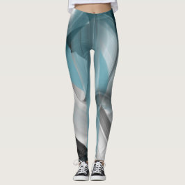 Leggings Leggencias Fitness Resumen Océano azul Art