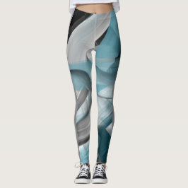Leggings Leggencias Fitness Resumen Océano azul Art