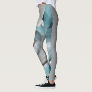 Leggings Leggencias Fitness Resumen Océano azul Art