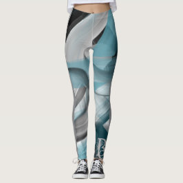 Leggings Leggencias Fitness Resumen Océano azul Art