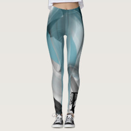 Leggings Leggencias Fitness Resumen Océano azul Art
