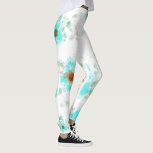 Leggings Leggencias florales de color de agua