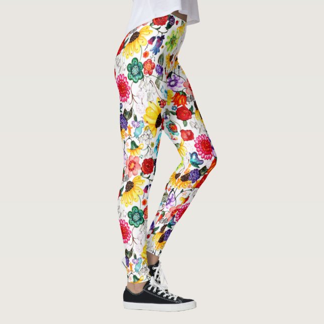 Leggings Leggencias florales modernas (Derecha)