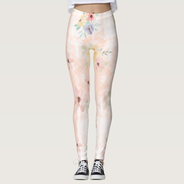 Leggings Leggencias florales rosas (Anverso)